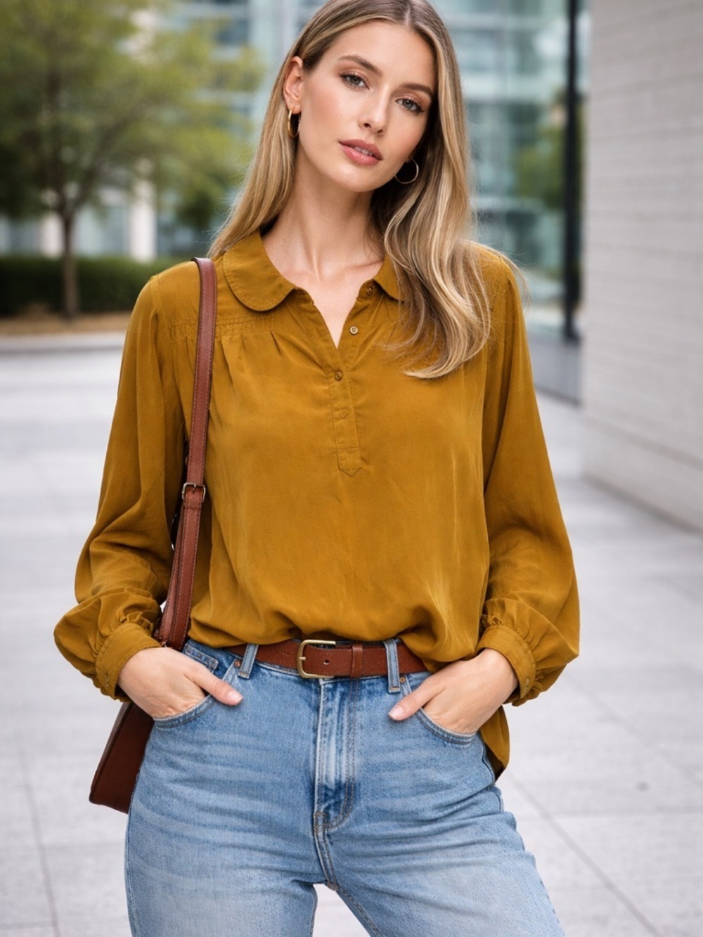 Les copains silk blouse flawed